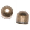 Antiqued Brass Large Capsule Bead Caps 8x8mm (10)