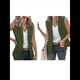 thumbnail image 3 of Chaleco Blazer Sin Mangas para Mujer, Informal, con Abertura Frontal, un Botón, Chaqueta de Verano con Bolsillos. Verde M, 3 of 6