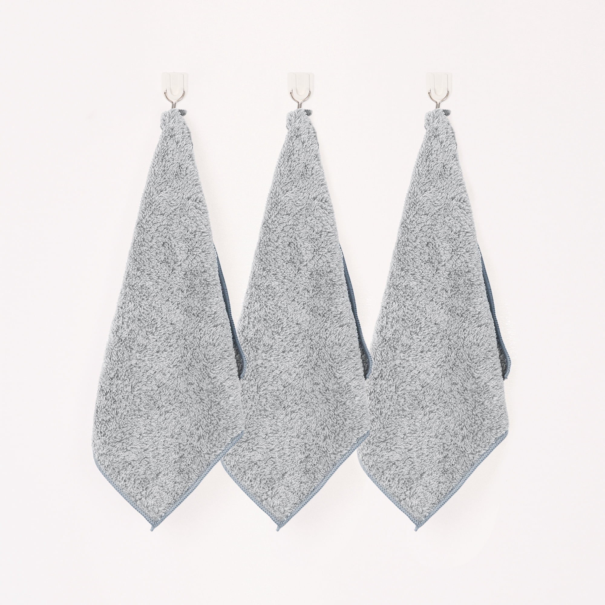 Unique Bargains Gray Microfiber Absorbent Lint Free Cleaning Rags 24 10"x10"