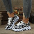 thumbnail image 3 of HEWUQI Womens Platform Slip on Animated Patterns Running Shoes Breathable Walking Lightweight Gym Workout Non Slip Fashion Sneakers Black Size 9.5, 3 of 6