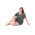 thumbnail image 5 of Fruit of the Loom Women's Soft and Breathable Short Sleeve Crew Top & Pajama Short Set, Sizes S-4X, 5 of 10