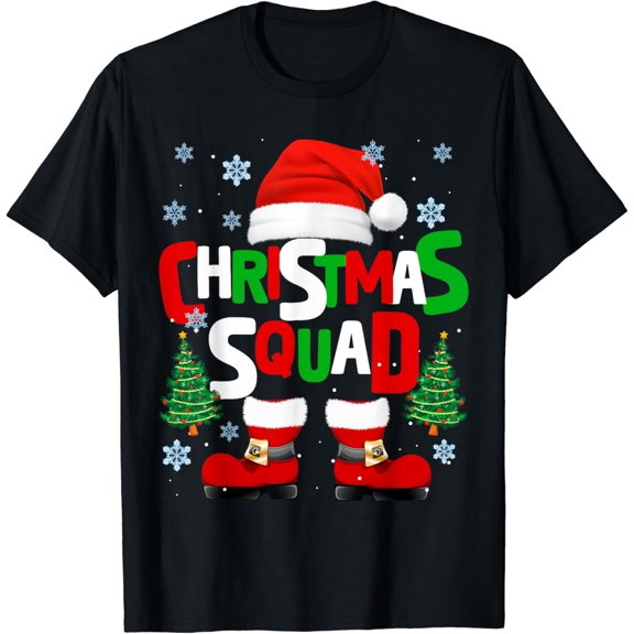 Christmas Squad Santa Claus Xmas Family Matching Pajamas T-Shirt