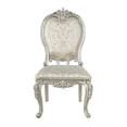 thumbnail image 2 of 24 Inch Side Dining Chair, Set of 2, Champagne Silver Frame, Gray Jacquard, 2 of 6