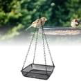 thumbnail image 2 of Xirurus Carbon‑Steel Hanging Bird Feeder – Rust‑Resistant Mesh Tray, 6.69"×15.94" Wide Platform, Easy Tool‑Free Installation, Ideal for Yard & Garden, 2 of 9