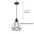 thumbnail image 3 of Vintage Pendant Lamp Ceiling Light E27 Edison Lamp Socket (Black 1 Pack), 3 of 4