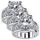 thumbnail image 2 of Anillo con Brillos RadiantGlo 3Pzas Talla 10 19.8mmØ Circunferencia 61mm Circonia/Metal Plata. High Monaco MXRGL-023, 2 of 2