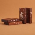 thumbnail image 3 of Lightning-struck jujube wood inlaid with silver crape myrtle, a Taoist ornament with the inscription "Four Sixes" and the character "Marshal Zhao" inlaid with raw cinnabar., 3 of 4