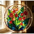 thumbnail image 6 of 83 Pieces Flower Theme Acrylic Puzzles Suncatcher Window Hanging, 7.8“ Flower Bird Sun Catcher Stained Glass Acrylic Puzzles Kit for Window, Kitchen, Sunroom and Garden, 6 of 6