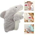 thumbnail image 3 of Shark Hand Puppet Grey Plush Doll for Children Interactive Playing 1Set 11In, 3 of 8