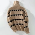thumbnail image 5 of Posijego Turtleneck Sweater for Women Heart Graphic Crochet Long Sleeve Pullovers Fall Winter Warm Sweaters, 5 of 5