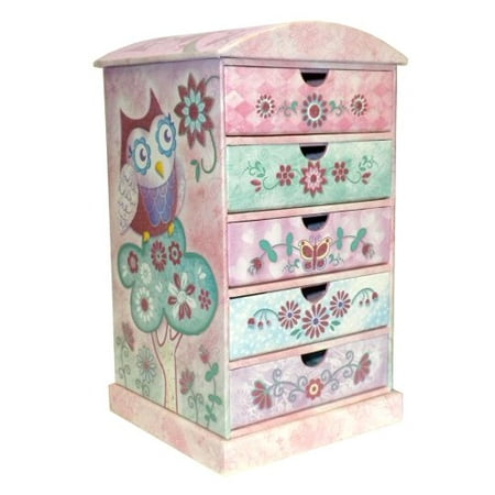 Owl 5 Drawer Chest Girl Bedroom Desk Organizer Walmart Com