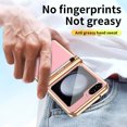 thumbnail image 5 of Allytech for Samsung Galaxy Z Flip5 Case,Z Flip 5 Cover, With Stylus Pen Hinge Protection Shockproof Anti-Scratch Phone Case for Samsung Galaxy Z Flip5 - Gold+Pink, 5 of 6