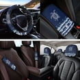thumbnail image 4 of Yuyamidu Sea Turtle Car Seat Covers Full Set of 14 Starfish Steering Wheel Cover Safe Belt Pads Blue Headrest Covers Coasters Car Center Console Cover Key Chain, 4 of 7