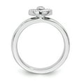 thumbnail image 2 of Sterling Silver Stackable Expressions Heart Diamond Ring - Size 10, 2 of 3