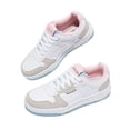 thumbnail image 4 of LUCKY STEP Stylish Comfort Low Top Sneakers Casual Lace Up Walking Shoes,White/Grey/Pink,Womens, 4 of 5