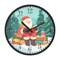 thumbnail image 2 of Voice Activated Clock with Glow Light 12 Inch Large Silent Wall Clock Battery Operated for Home Decor Christmas-themed Design, 2 of 8