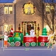 thumbnail image 2 of Decoraciones inflables navideñas Aixuler, tren de Papá Noel de 11 pies, 2 of 7