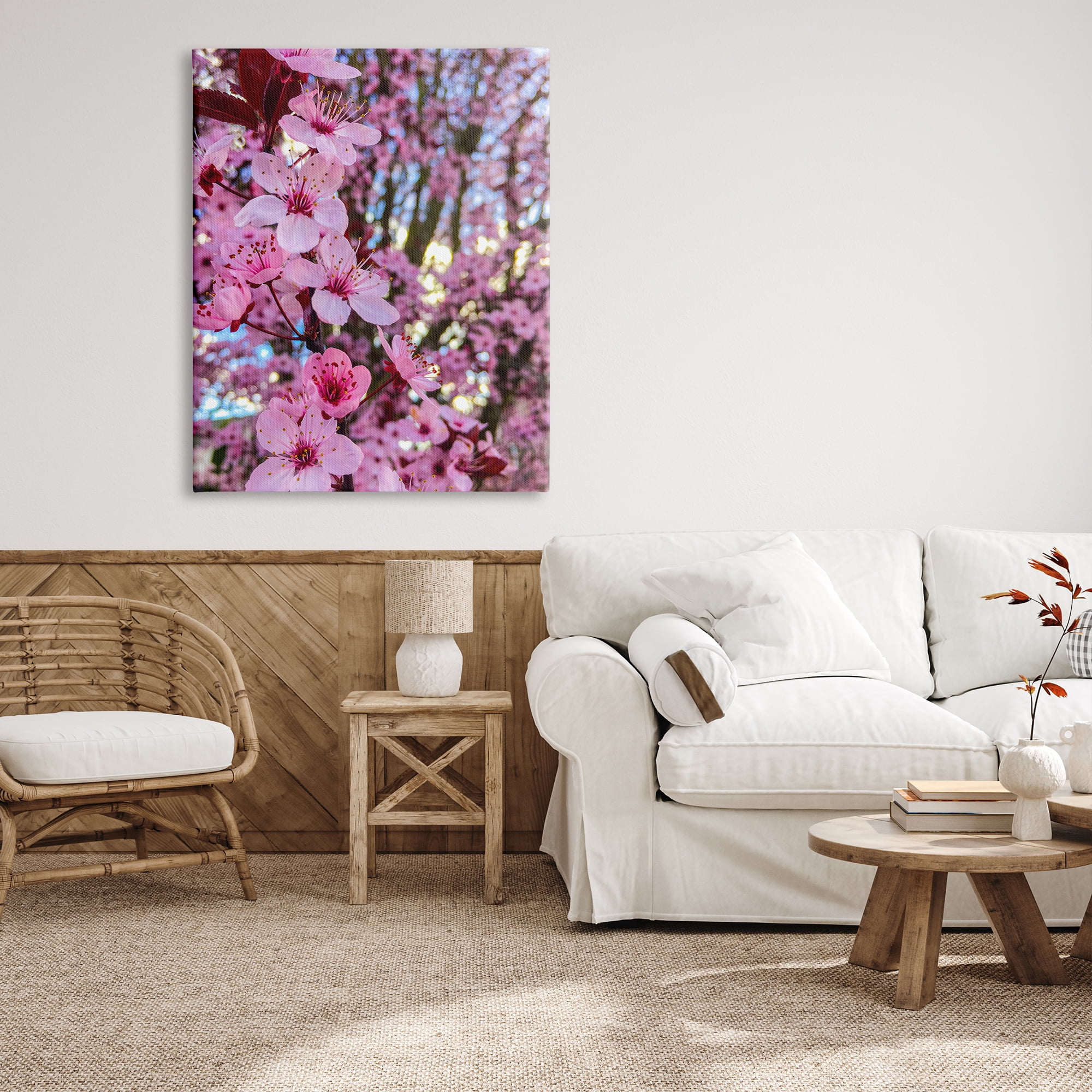 Stupell Industries Spring Pink Cherry Blossom Flowers Blooming Photography Photograph Gallery Wrapped Canvas Print Wall Art, Design by Heidi Bannon
