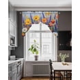 thumbnail image 3 of Vintage Floral Swag Valances for Windows, Small Curtains Drapes, Spring Oil Painting Abstract Botanical Kitchen Window Curtains Over Sink Window Treatment Valance for Bedroom/Bathroom 56"x36", 3 of 5