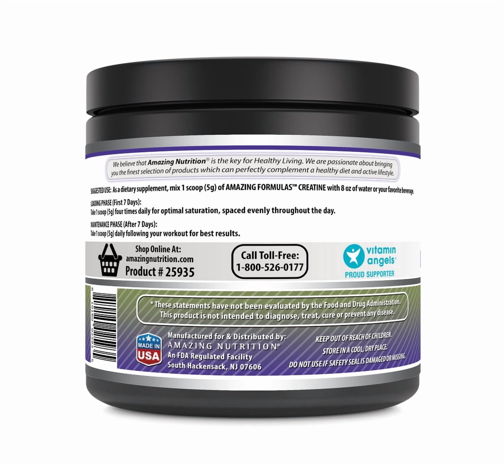 Amazing Formulas Micronized Creatine Monohydrate 5000mg Per Serving Unflavored Powder 34oz (997 Grams) Supplement | 200 Servings | Improve Strength, Performance, and Muscle Growth