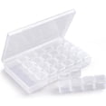thumbnail image 3 of Ranuras 2 Piezas 28 Rejillas Cajas de Pintura de Diamantes Organizador de plástico, Organizador de Cuentas, Cajas de Herramientas y Accesorios de Pintura de Diamantes Transparentes, 3 of 5