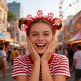 thumbnail image 2 of UJNDER Women's Candy Lollipop Headband for Amusement Park Style Hair Girl Headbands,02_Red,One Size, 2 of 5