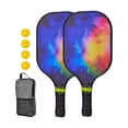thumbnail image 1 of Pickleball Racket Set Pickle Ball Racket 4 Pickleballs Portable Comfort Grip Pickleball Racquets for Kids Beginners Men Women Style N, 1 of 8