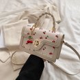 thumbnail image 3 of Yibooy Women Cherry Pattern Crossbody Bag PU Leather Female Daily Commute Bag (White), 3 of 10