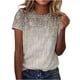 thumbnail image 2 of Fiudx Camisas de Mujer Camiseta Estampada a La Moda para Mujer, Blusa de Manga Corta, Tops Informales con Cuello Redondo, 2 of 4