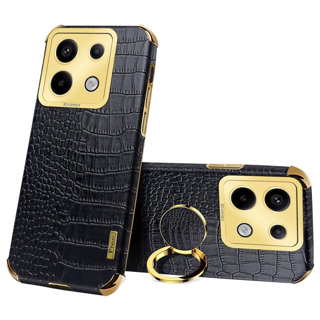 For Xiaomimi Note 13 Pro 5G Case Crocodile Texture Leather+TPU Ring Kickstand Phone Cover