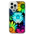 thumbnail image 1 of MUNDAZE Apple iPhone 11 Pro Max Neon Rainbow Daisy Glow Colorful Daisies Baby Blue Pink Yellow White Double Layer Phone Case Cover, 1 of 5