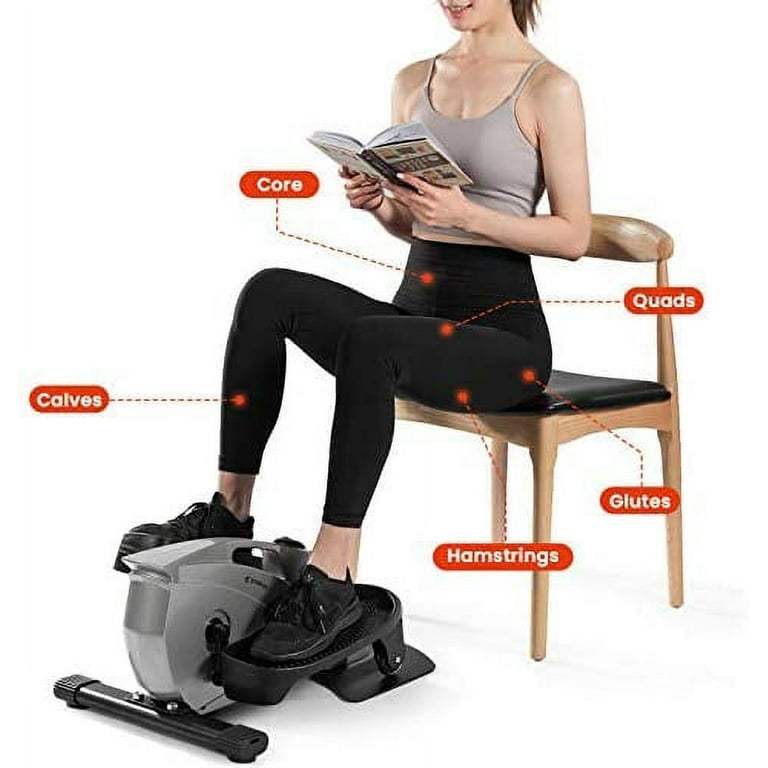 ZINRAY Under Desk Elliptical Machine Seated Stand Up Mini Elliptical for Home or Office