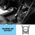 thumbnail image 4 of 18× For Infiniti Q50 2014-2019 Black Carbon Fiber Interior Sticker Trim, 4 of 8