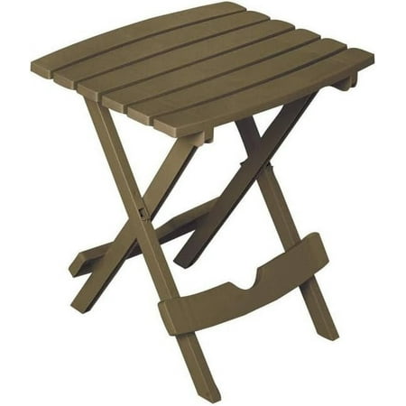 EKACO Plastic Side Table, Brown - Portable, Durable, UV-Resistant for Patio/Outdoor (15.25"D x 17.38"W x 19.75"H)