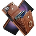 thumbnail image 1 of HCTian for Samsung S23 Plus Lanyard Leather Wallet Card Phone Case Ring Cover, 1 of 7