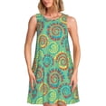 thumbnail image 1 of Disketp Colourful Tie Dye para Vestido sin Mangas para Mujeres, Vestidos de Verano para Mujeres, Casual y Holgado para la Playa, 1 of 7