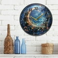 thumbnail image 3 of Yayeee Wall Clock Battery Operated 11.9" Silent Quartz Non-Ticking for Living Room Decor, Crystal Moon, 3 of 8