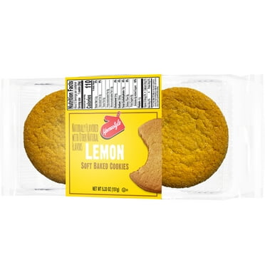 Great Value Soft Baked Lemon Cookie 6 Count, Ready to Eat, Kosher Dairy, Contains: Eggs, Milk, Soy, Wheat