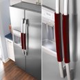 thumbnail image 2 of 2PC Refrigerator Door Handle Covers Protective Electrical Kitchen Appliances Gloves Fridge Microwave Dishwasher Door Cloth Protector - Catches Drips,Smudges,Fingerprints Dust Covers (Wine Red), 2 of 8