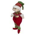 thumbnail image 4 of Northlight 15" Red and Green Plush Jingle Bell Boy Elf Christmas Figure, 4 of 5