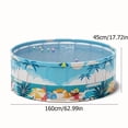 thumbnail image 1 of HLONK Piscine à l'Allure Gonflable - Aucune Pompe Nécessaire Installation Instantanée et Rangement Pliable - Construction en PVC Robuste - Piscine Tropicale pour Fête d'Anniversaire/cour Arrière - Peut Accueillir 4-6 Personnes - Usage Intérieur/extérieur, 1 of 6