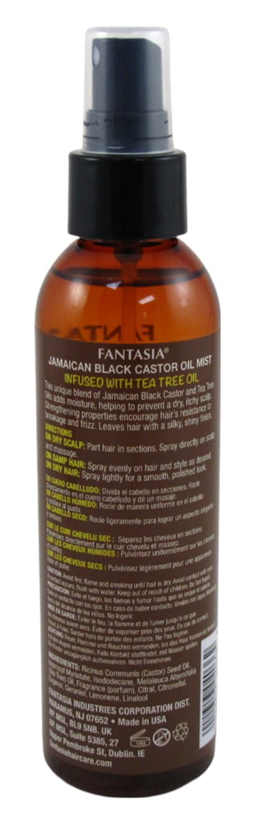 Fantasia Ic Jamaican Black Castor Oil Mist 6 Ounce Pump (178ml) (Pack of 2)
