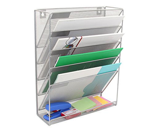 Superbpag Hanging File Organizer 6 Tier Wall Mount Document Letter Tray File No 
