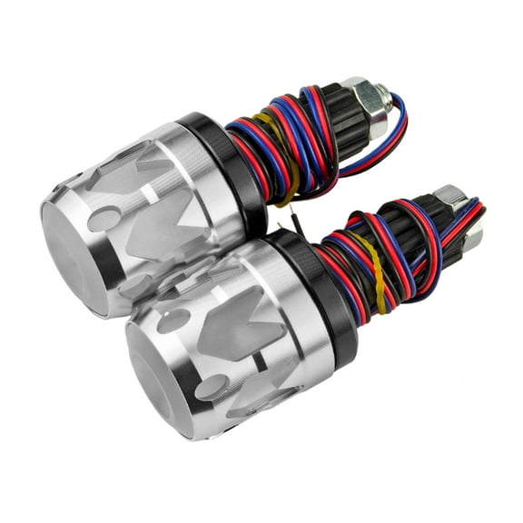 Aluminum Motorcycle Handlebar End Caps with Multicolor LED Lights Quick Install, Weatherproof Design for Enhanced Night