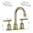 thumbnail image 2 of Tzou 8-inch Bathroom faucets for Sink 3 Holes, Brushed Gold, 2 of 6