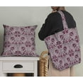 thumbnail image 5 of Soimoi Block Print Printed, Poly Canvas Fabric, Decor Sewing Fabric by The Yard 56 Inch Wide,Decorative Fabric for Curtains Tote Bags, Pink, 5 of 6