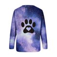 thumbnail image 5 of Qiopertar Mode Femmes T-Shirt à Manches Longues Col Rond Imprimé Chandail en Molleton Blouse Hauts Offres de la Semaine Liquidation à Moins de 5$ jusqu'à 90 % de Réduction, 5 of 5