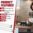 thumbnail image 5 of F8T5/WW 8 Watts 3000K Fluorescent Tube Bi Pin Light Bulbs Warm White 12” Linear T5 380 Lumens 120 Volts -Under The Counter Professional Grade Fluorescent Lamp Pack of 6, 5 of 7
