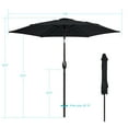 thumbnail image 5 of CHYVARY 7.5 FT Patio Shade Umbrellas with Tilt Button for Patio, Outdoor, Garden and Pool, Black, 5 of 8