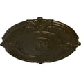 thumbnail image 3 of 39 1/2"OD x 2 1/2"P Attica Ceiling Medallion (Fits Canopies up to 3 3/4"), Hand-Painted Green Gold, 3 of 5